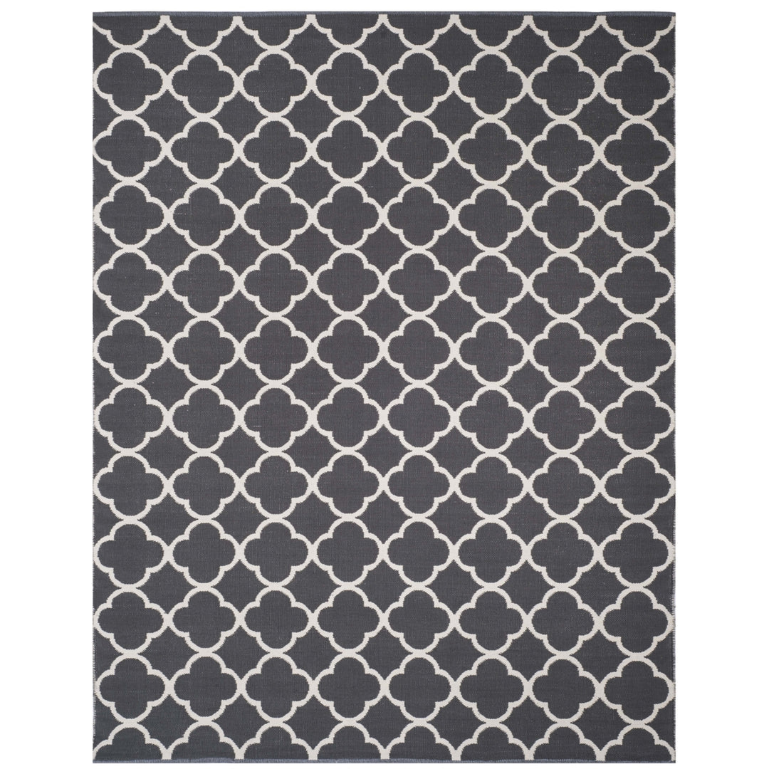 SAFAVIEH Montauk MTK725E Handwoven Dark Grey / Ivory Rug Image 1