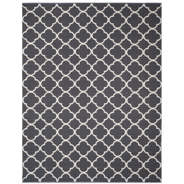 SAFAVIEH Montauk MTK725E Handwoven Dark Grey / Ivory Rug Image 1