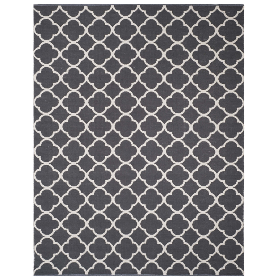 SAFAVIEH Montauk MTK725E Handwoven Dark Grey / Ivory Rug Image 1