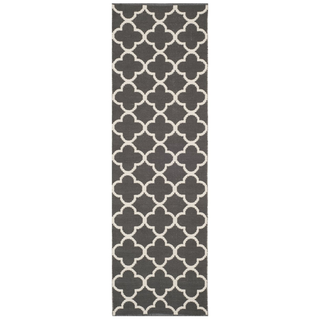 SAFAVIEH Montauk MTK725E Handwoven Dark Grey / Ivory Rug Image 1