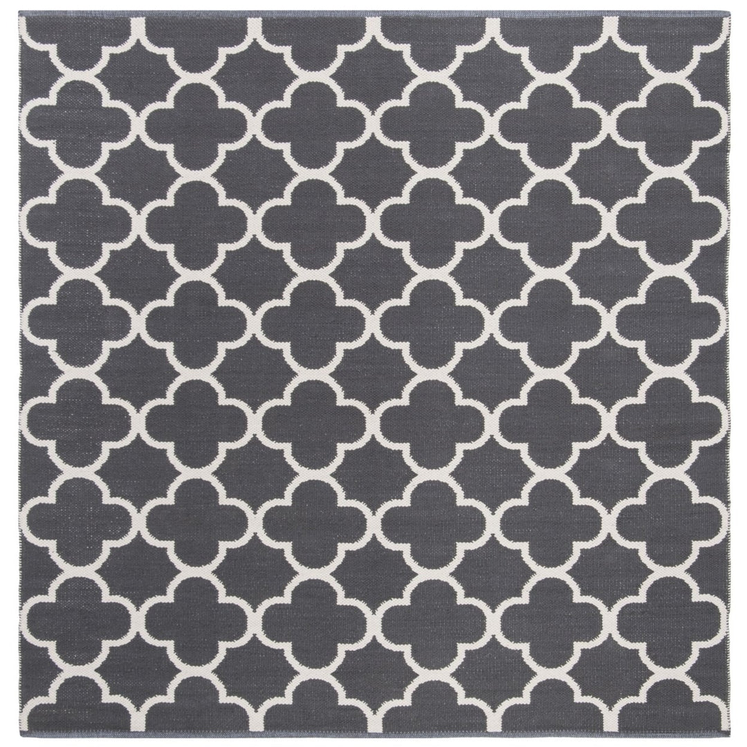 SAFAVIEH Montauk MTK725E Handwoven Dark Grey / Ivory Rug Image 1