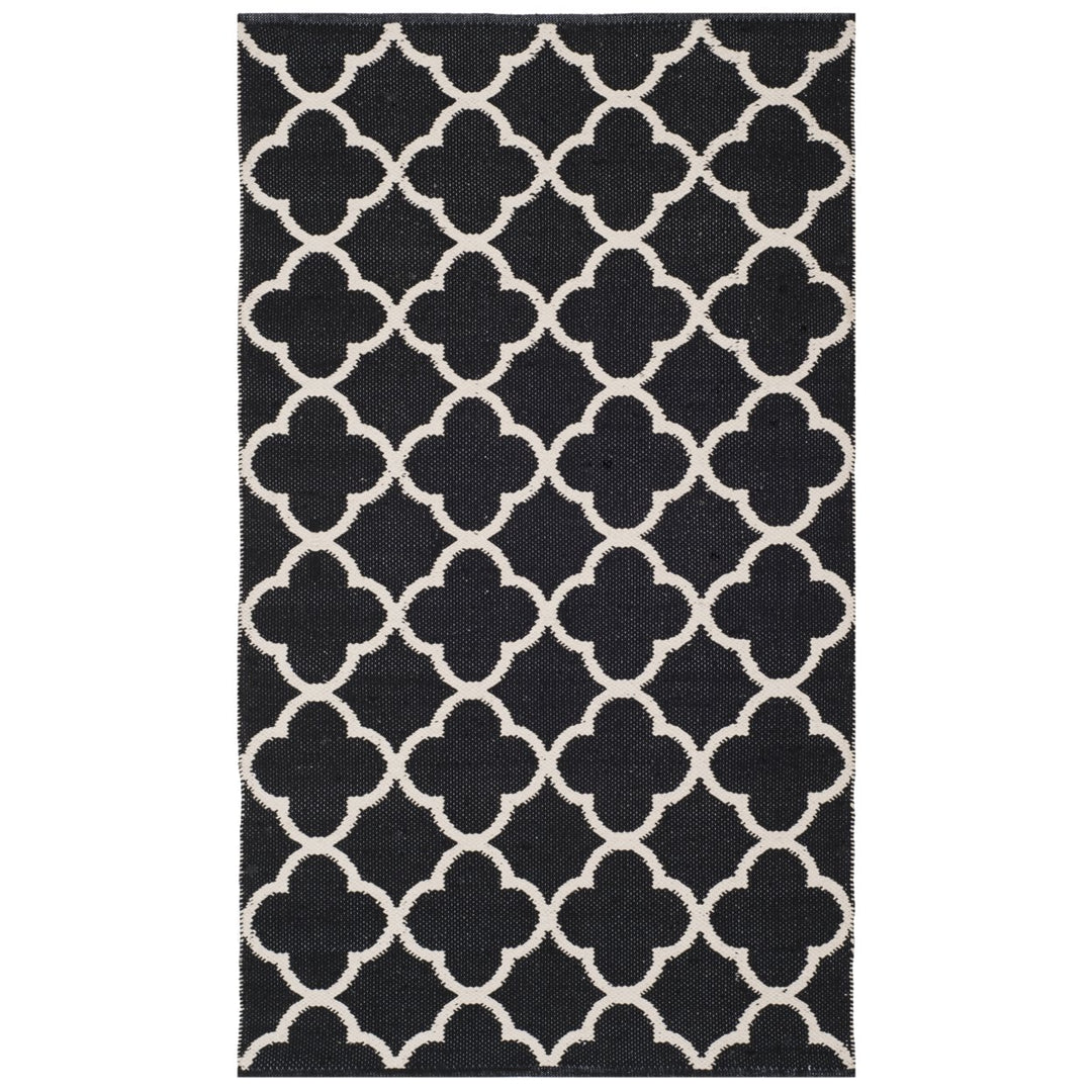 SAFAVIEH Montauk MTK725D Handwoven Black / Ivory Rug Image 1