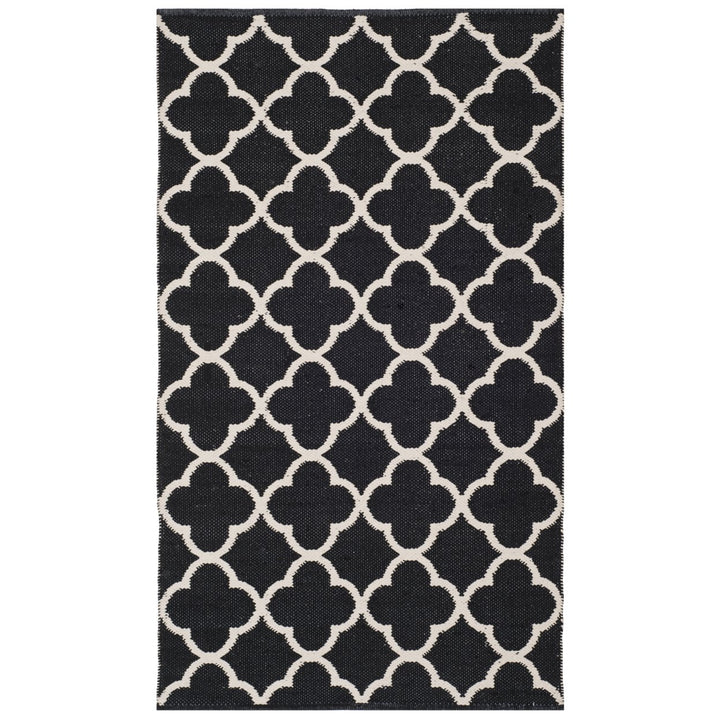 SAFAVIEH Montauk MTK725D Handwoven Black / Ivory Rug Image 1