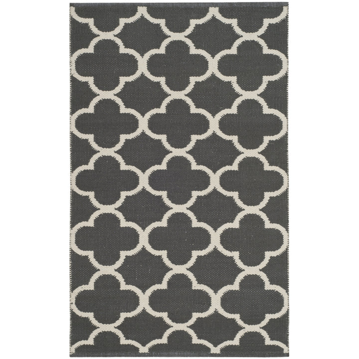 SAFAVIEH Montauk MTK725E Handwoven Dark Grey / Ivory Rug Image 8