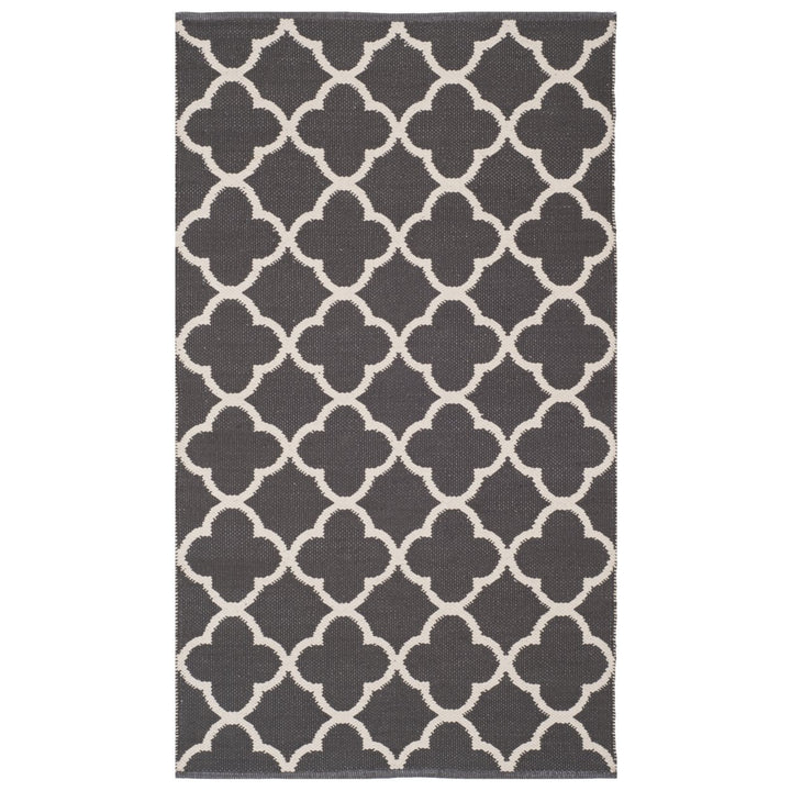 SAFAVIEH Montauk MTK725E Handwoven Dark Grey / Ivory Rug Image 1