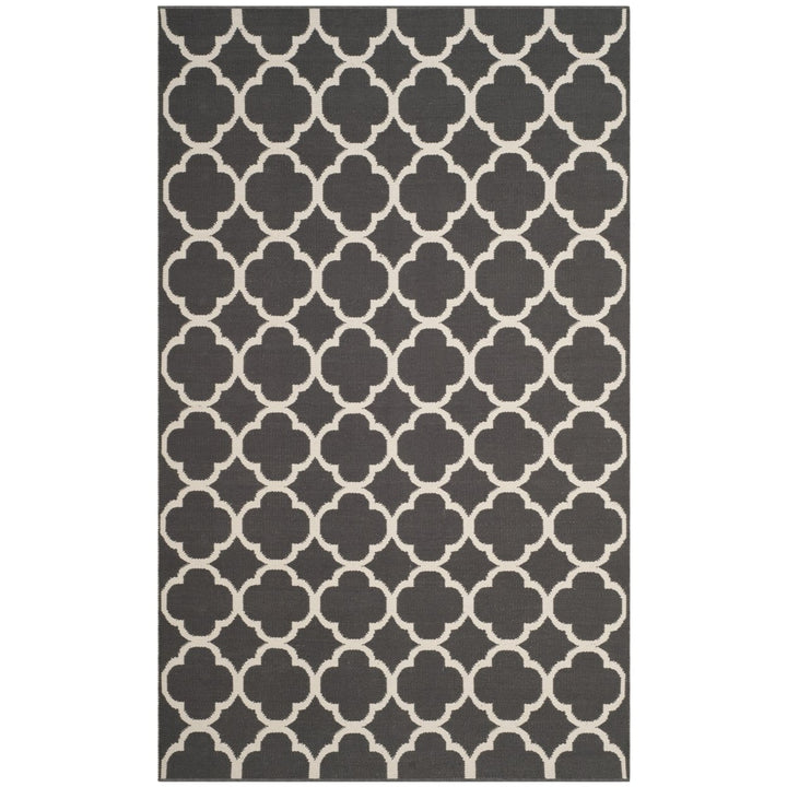 SAFAVIEH Montauk MTK725E Handwoven Dark Grey / Ivory Rug Image 1