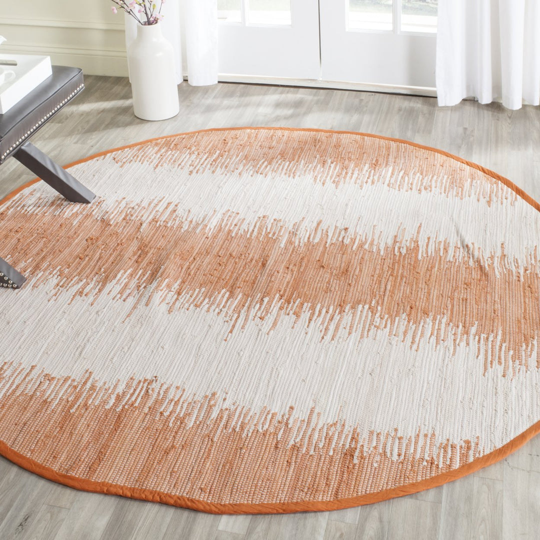 SAFAVIEH Montauk Collection MTK751C Handwoven Orange Rug Image 2