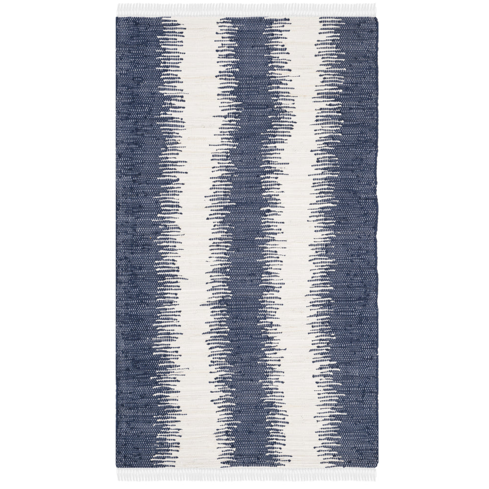 SAFAVIEH Montauk MTK751B Handwoven Dark Blue Rug Image 2