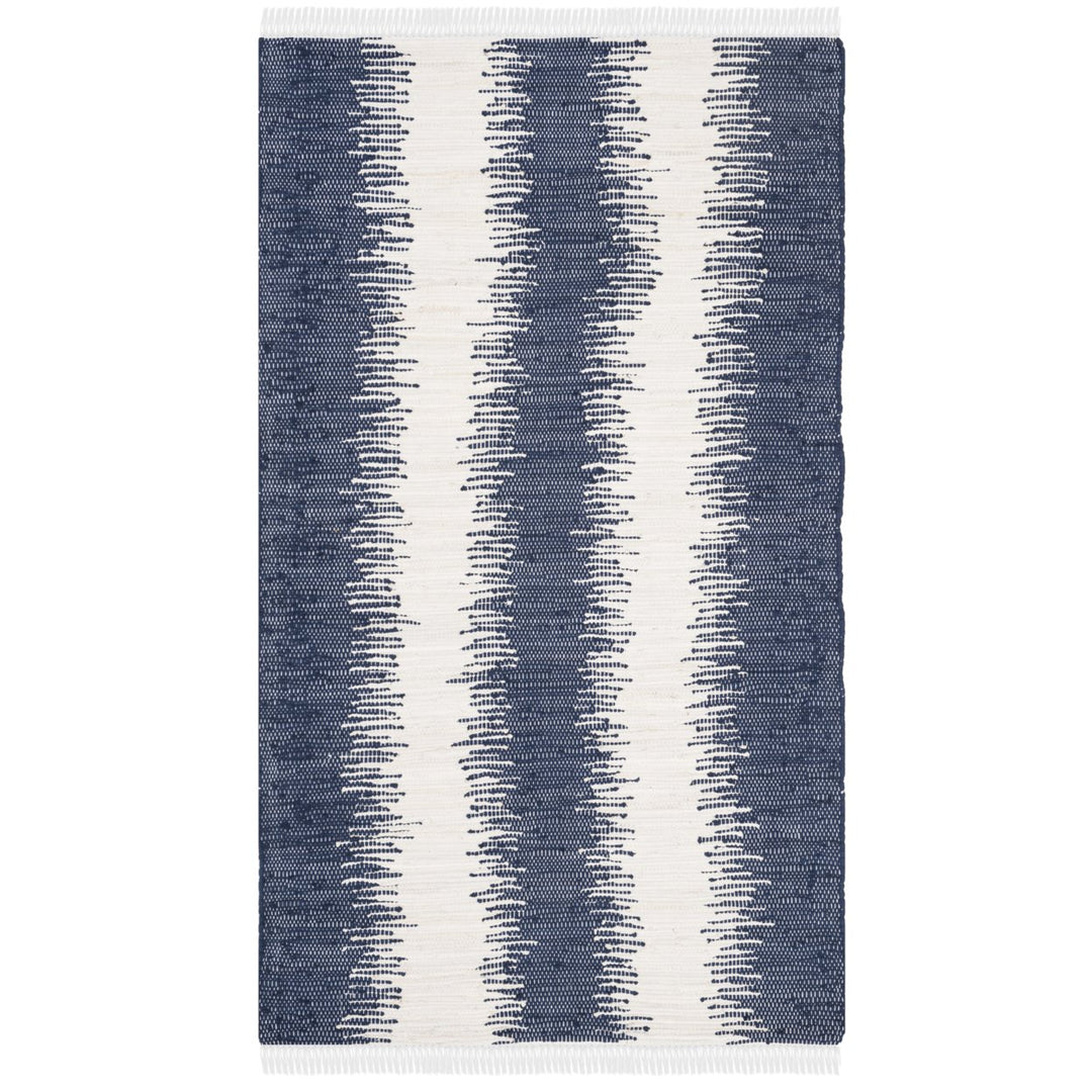 SAFAVIEH Montauk MTK751B Handwoven Dark Blue Rug Image 1