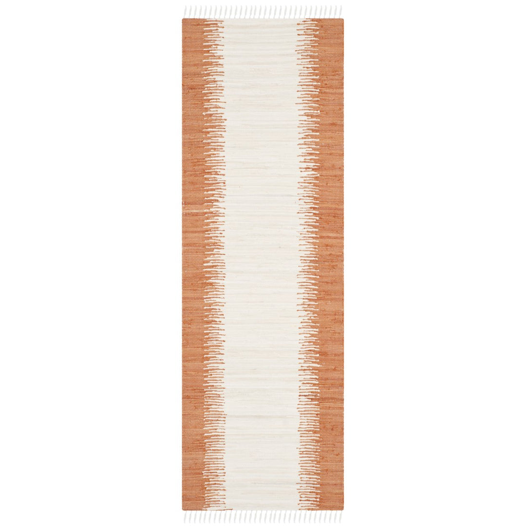 SAFAVIEH Montauk Collection MTK751C Handwoven Orange Rug Image 1