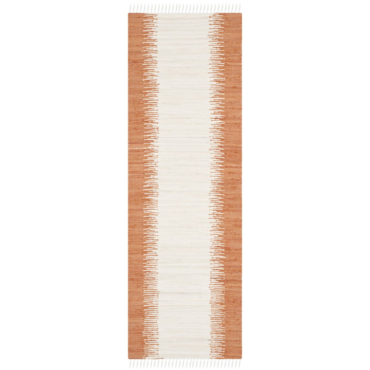 SAFAVIEH Montauk Collection MTK751C Handwoven Orange Rug Image 1