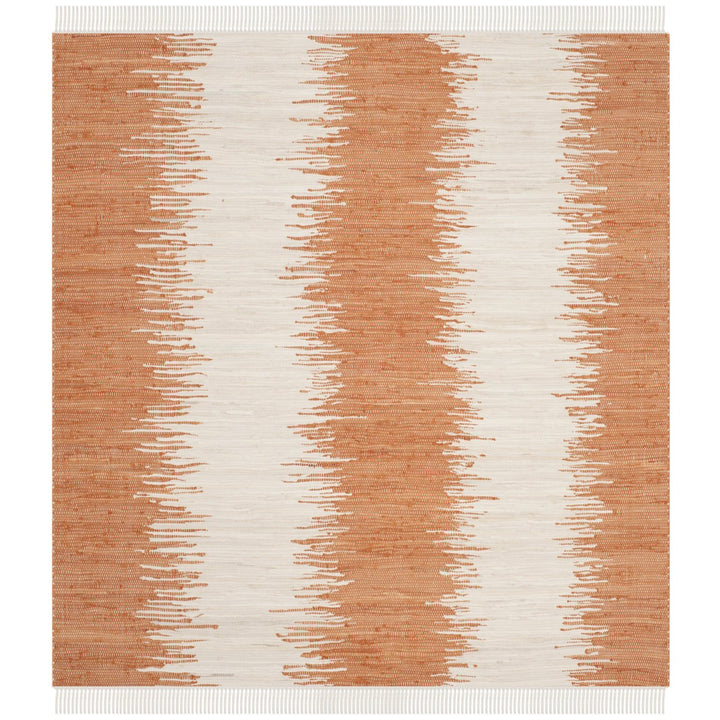 SAFAVIEH Montauk Collection MTK751C Handwoven Orange Rug Image 1