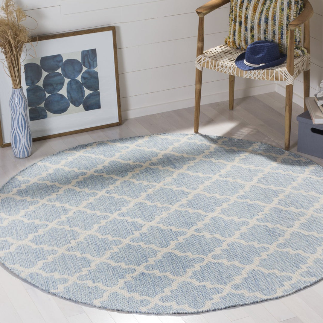 SAFAVIEH Montauk MTK810B Handwoven Light Blue /Ivory Rug Image 2