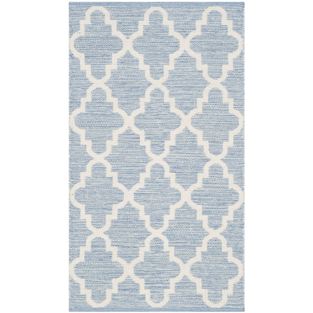 SAFAVIEH Montauk MTK810B Handwoven Light Blue /Ivory Rug Image 1