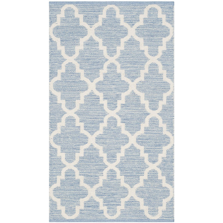 SAFAVIEH Montauk MTK810B Handwoven Light Blue /Ivory Rug Image 1