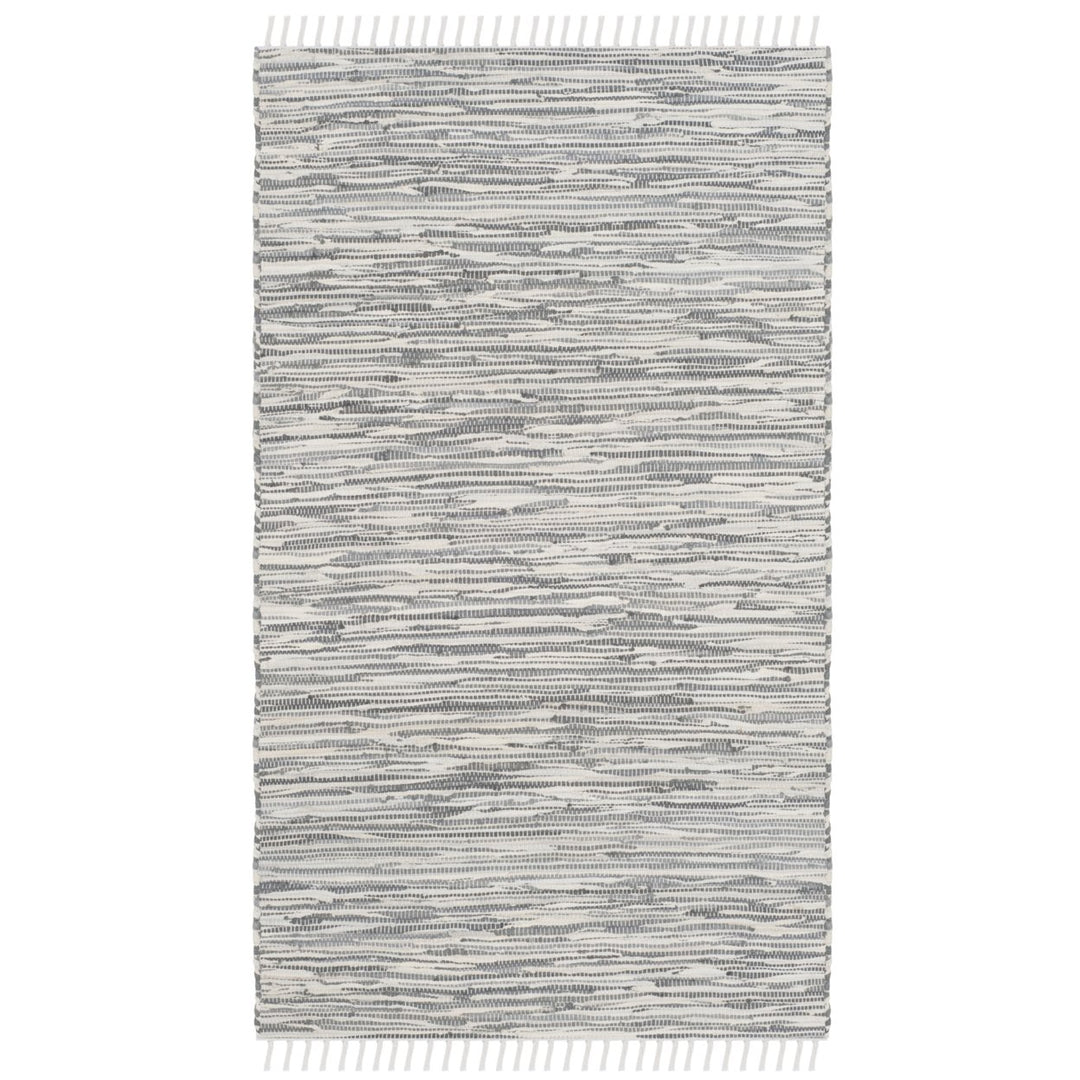 SAFAVIEH Montauk Collection MTK753A Handwoven Silver Rug Image 1