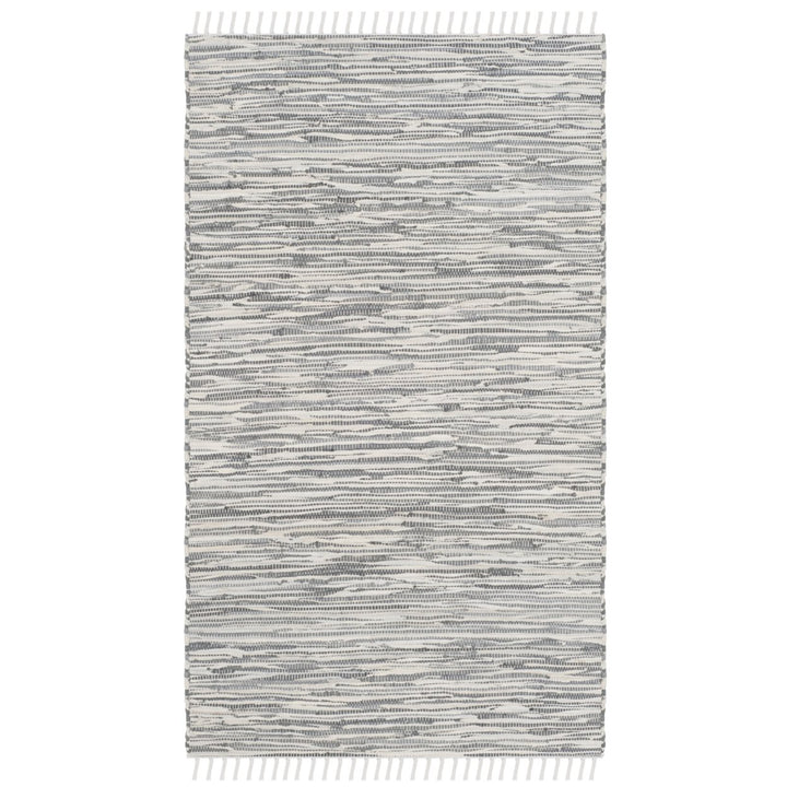 SAFAVIEH Montauk Collection MTK753A Handwoven Silver Rug Image 1