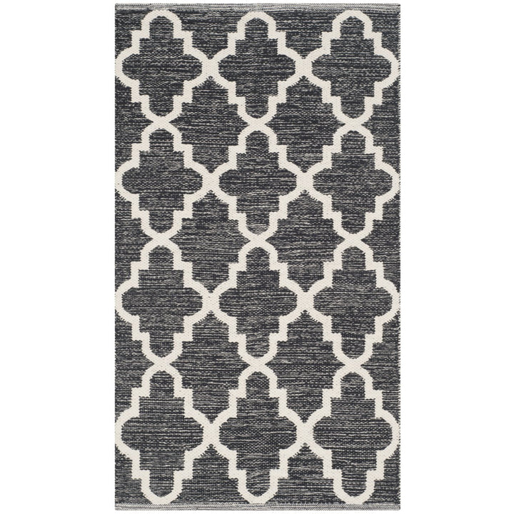 SAFAVIEH Montauk MTK810D Handwoven Black / Ivory Rug Image 1