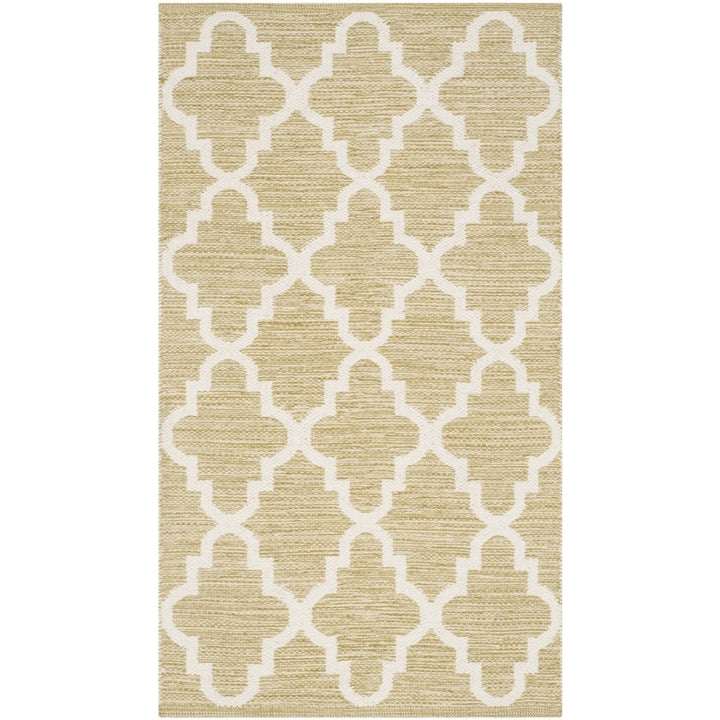 SAFAVIEH Montauk MTK810G Handwoven Green / Ivory Rug Image 1