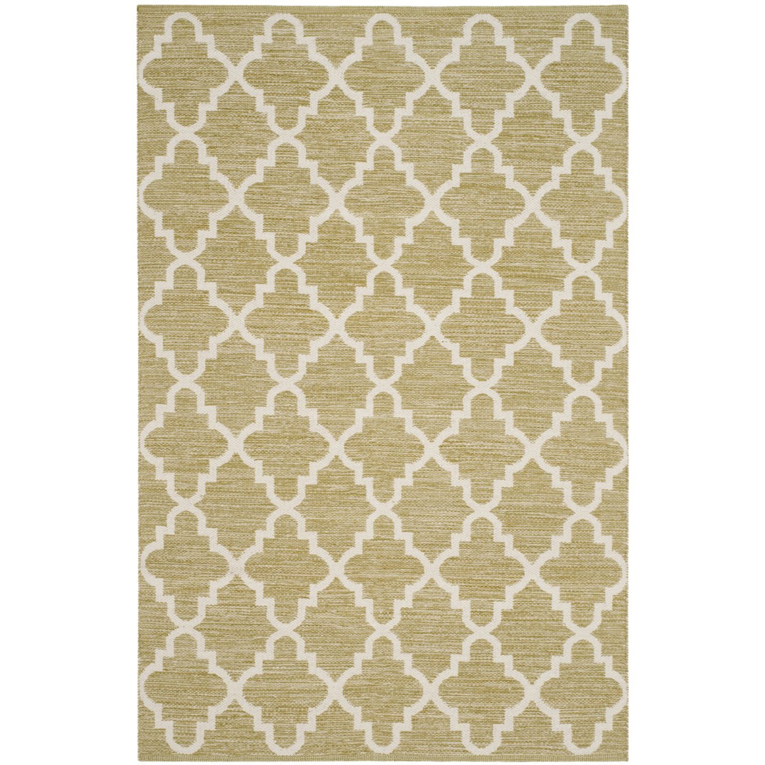 SAFAVIEH Montauk MTK810G Handwoven Green / Ivory Rug Image 1