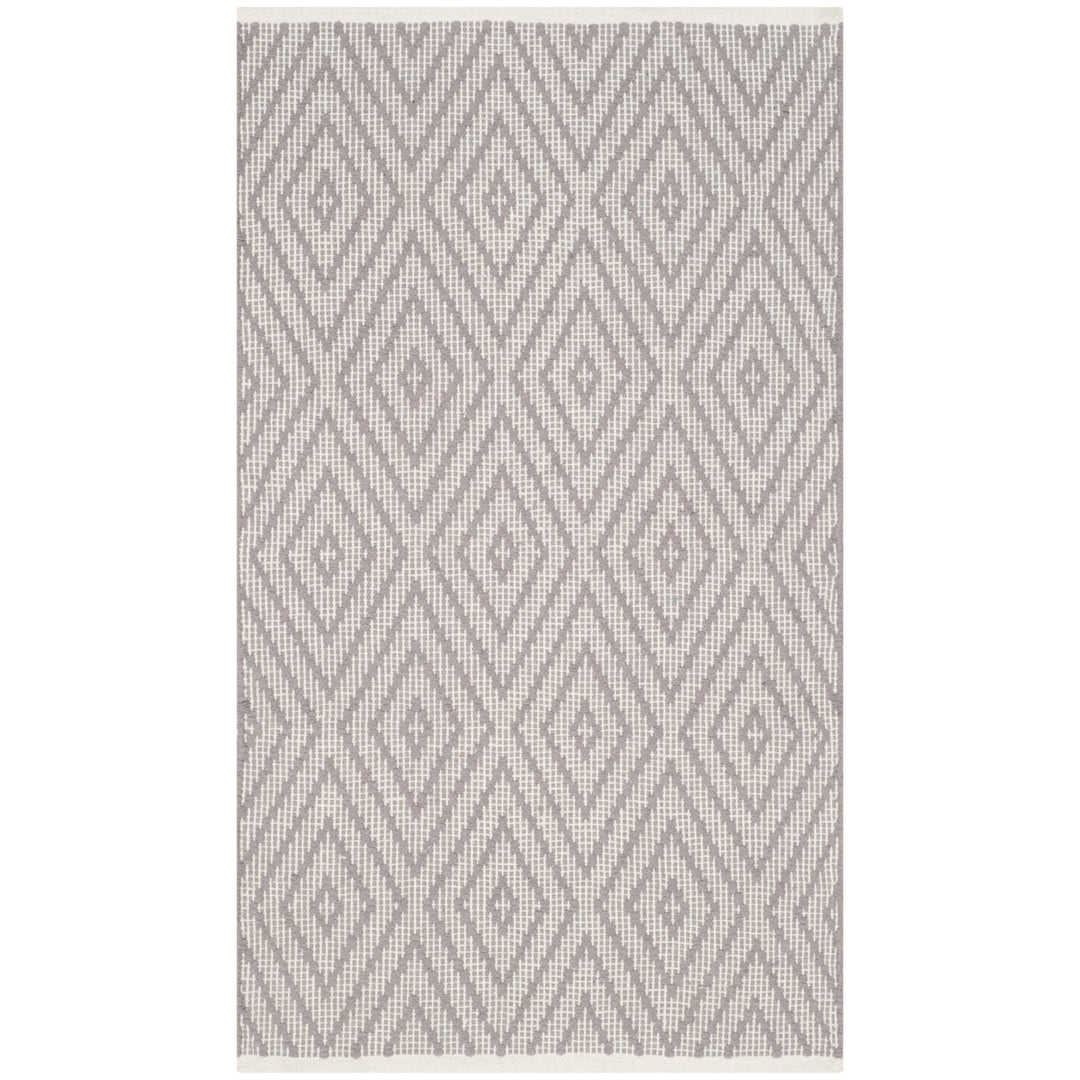 SAFAVIEH Montauk MTK811A Handwoven Grey / Ivory Rug Image 1