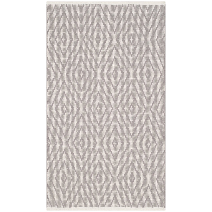 SAFAVIEH Montauk MTK811A Handwoven Grey / Ivory Rug Image 1