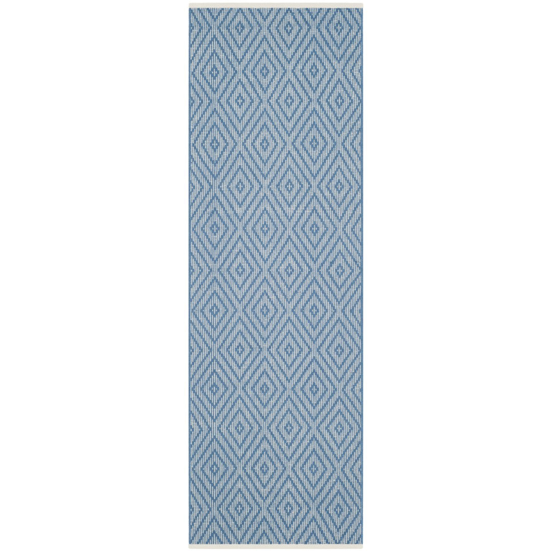 SAFAVIEH Montauk MTK811B Handwoven Blue / Ivory Rug Image 1