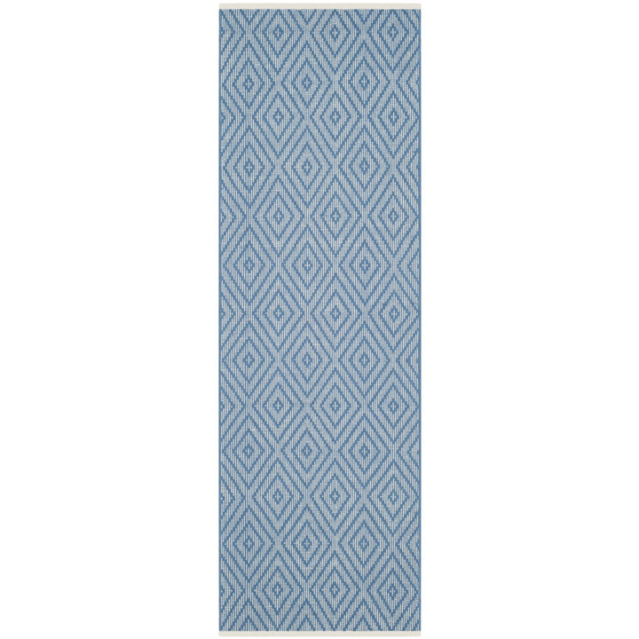 SAFAVIEH Montauk MTK811B Handwoven Blue / Ivory Rug Image 1