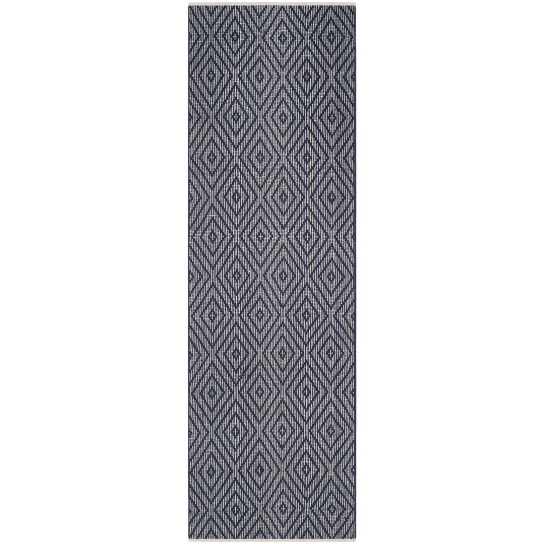 SAFAVIEH Montauk MTK811C Handwoven Navy / Ivory Rug Image 1