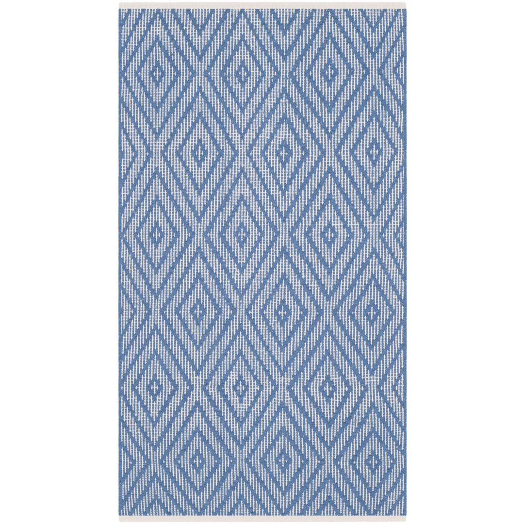 SAFAVIEH Montauk MTK811B Handwoven Blue / Ivory Rug Image 1