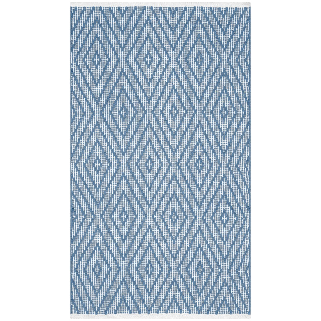 SAFAVIEH Montauk MTK811B Handwoven Blue / Ivory Rug Image 1