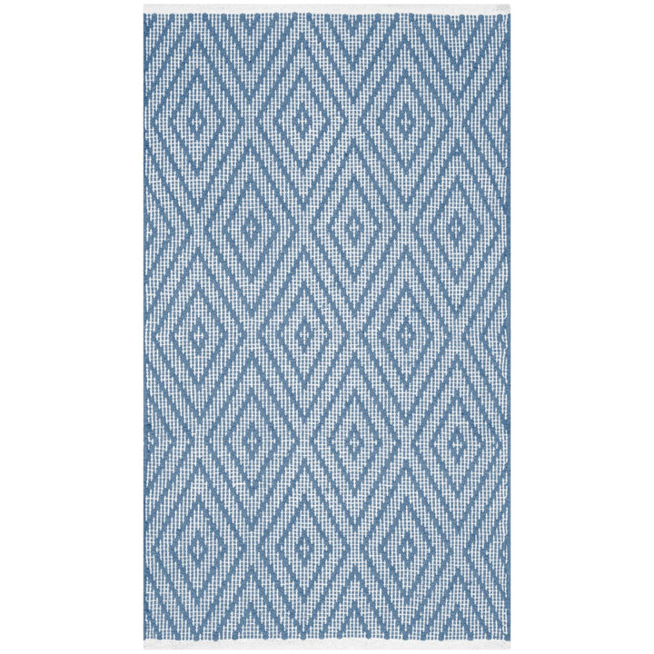 SAFAVIEH Montauk MTK811B Handwoven Blue / Ivory Rug Image 1