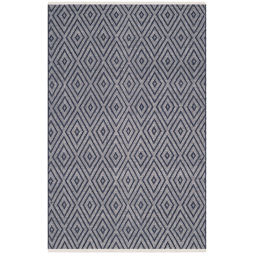 SAFAVIEH Montauk MTK811C Handwoven Navy / Ivory Rug Image 1