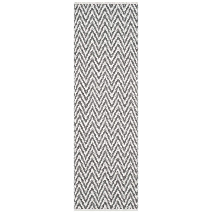 SAFAVIEH Montauk MTK812A Handwoven Grey / Ivory Rug Image 1