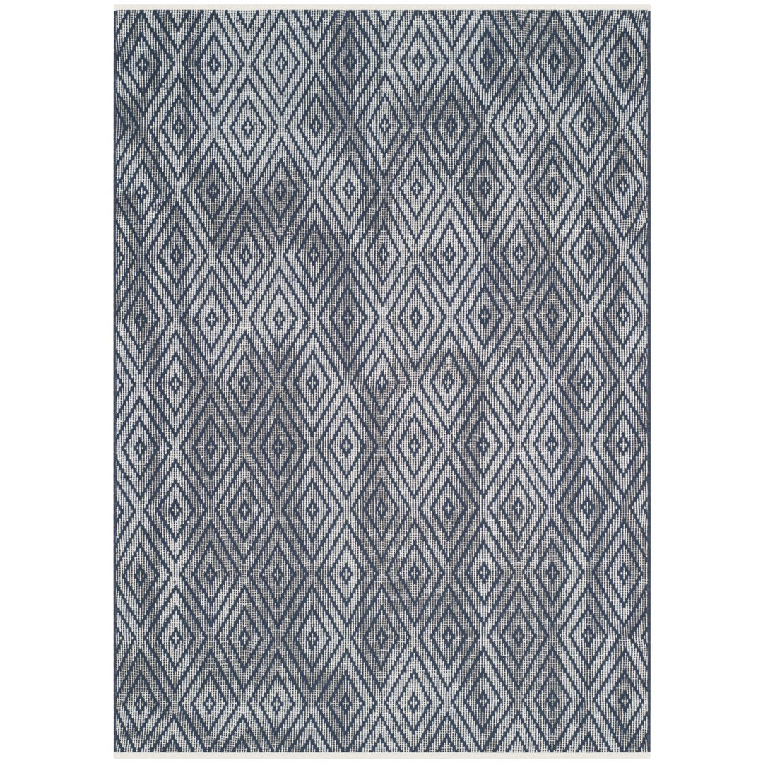 SAFAVIEH Montauk MTK811C Handwoven Navy / Ivory Rug Image 1