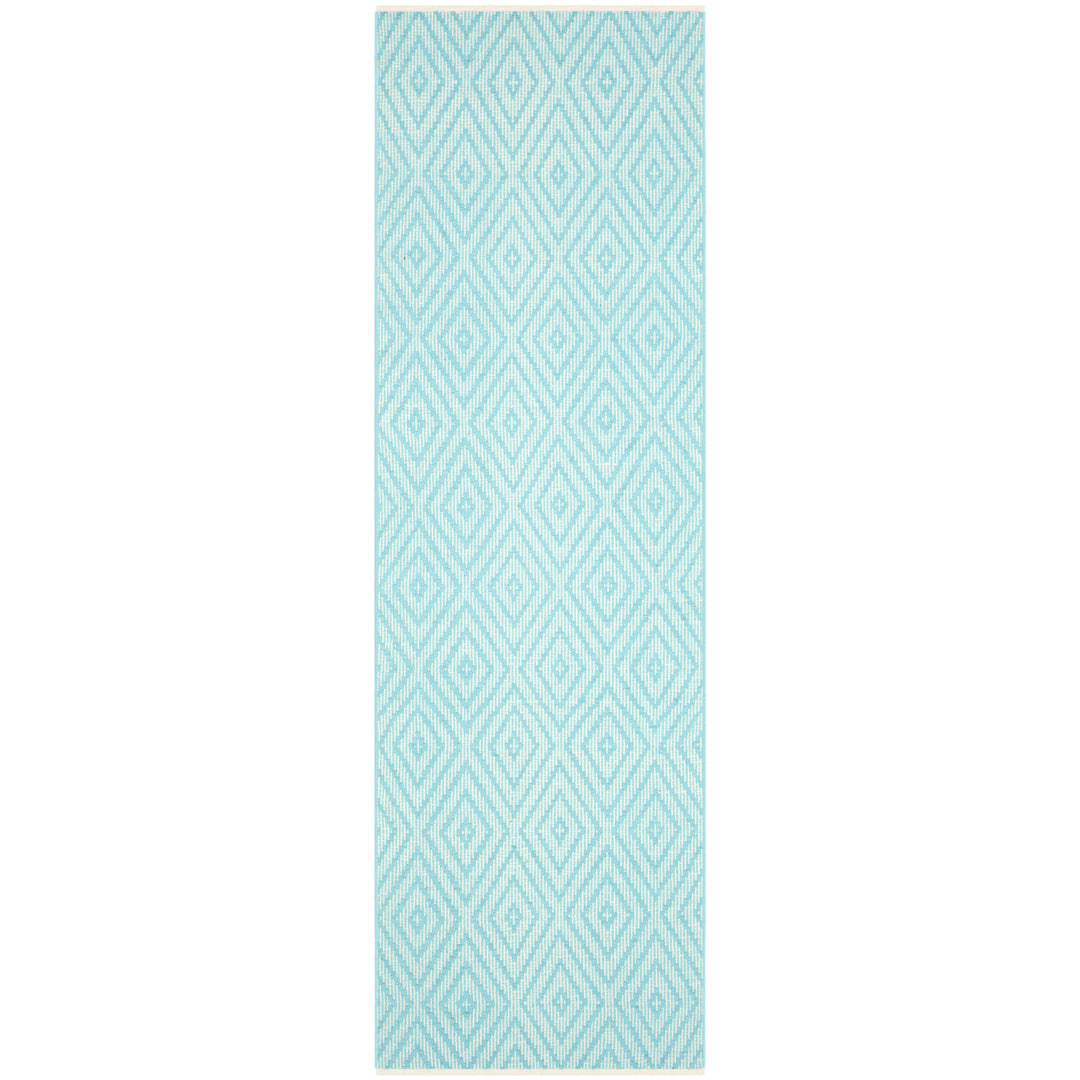 SAFAVIEH Montauk MTK811H Handwoven Turquoise / Ivory Rug Image 3