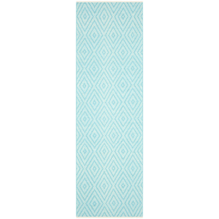 SAFAVIEH Montauk MTK811H Handwoven Turquoise / Ivory Rug Image 1