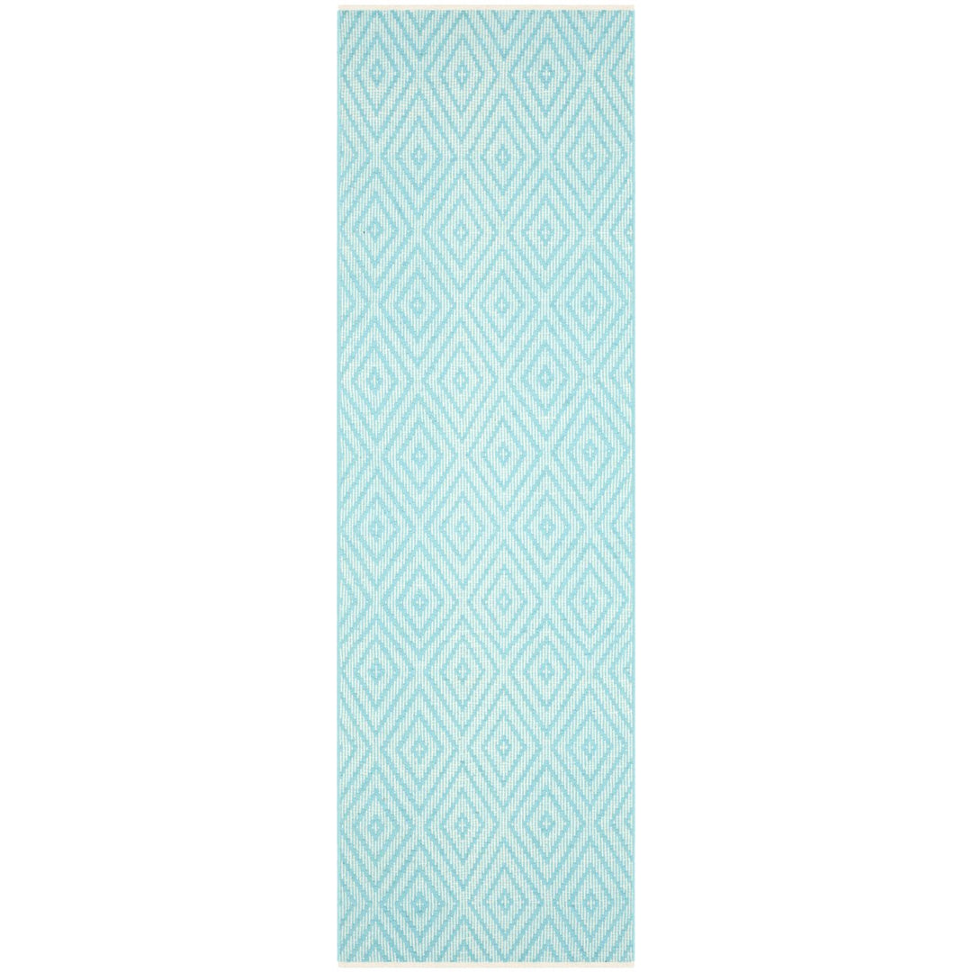 SAFAVIEH Montauk MTK811H Handwoven Turquoise / Ivory Rug Image 1