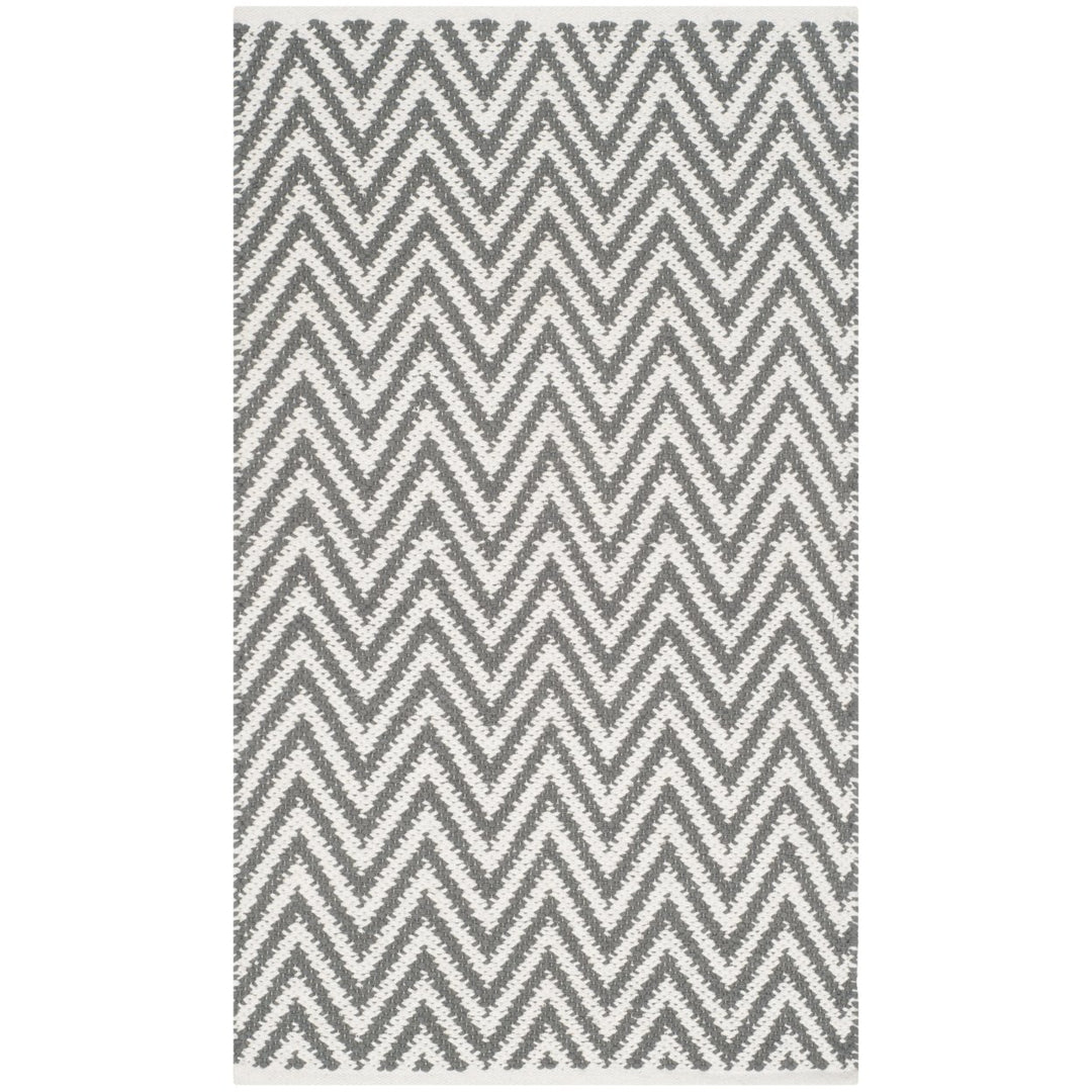 SAFAVIEH Montauk MTK812A Handwoven Grey / Ivory Rug Image 1