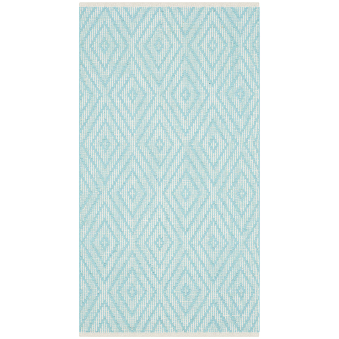 SAFAVIEH Montauk MTK811H Handwoven Turquoise / Ivory Rug Image 4