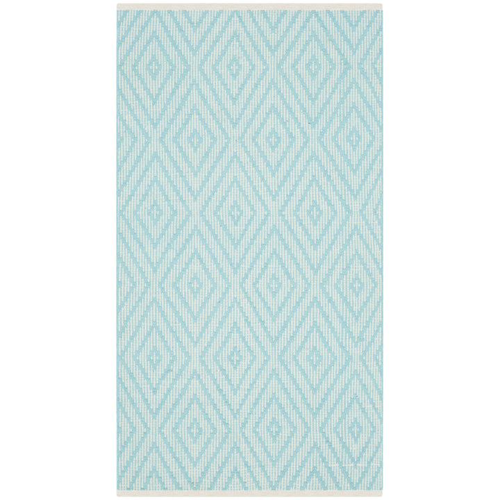 SAFAVIEH Montauk MTK811H Handwoven Turquoise / Ivory Rug Image 4