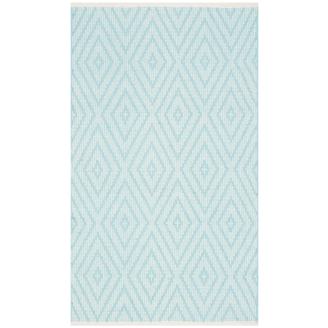 SAFAVIEH Montauk MTK811H Handwoven Turquoise / Ivory Rug Image 5