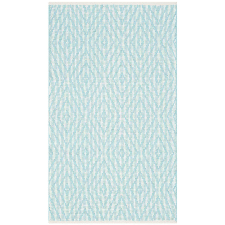 SAFAVIEH Montauk MTK811H Handwoven Turquoise / Ivory Rug Image 1