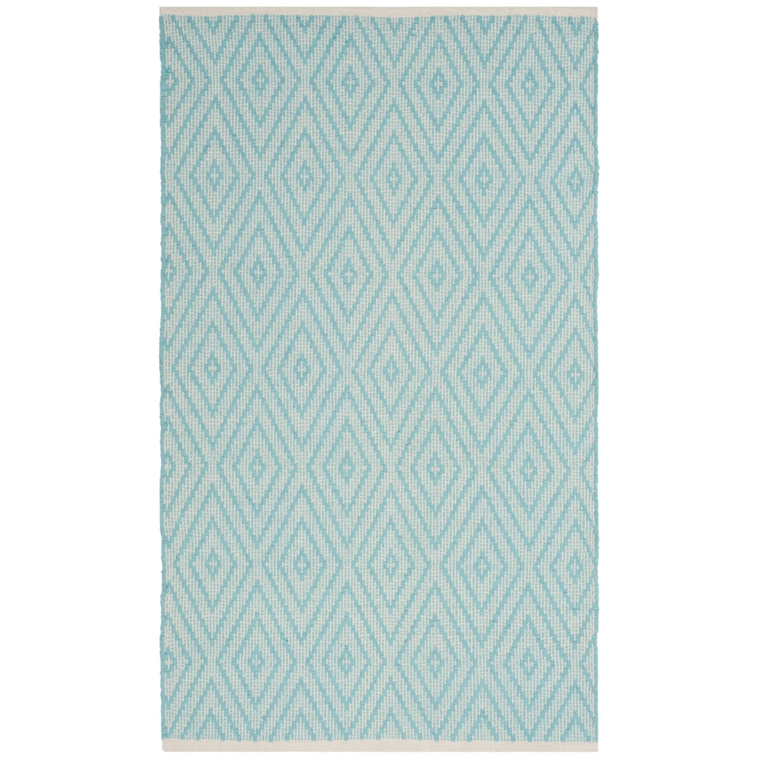 SAFAVIEH Montauk MTK811H Handwoven Turquoise / Ivory Rug Image 6