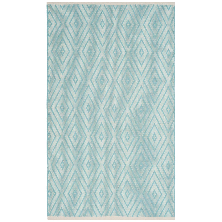 SAFAVIEH Montauk MTK811H Handwoven Turquoise / Ivory Rug Image 6