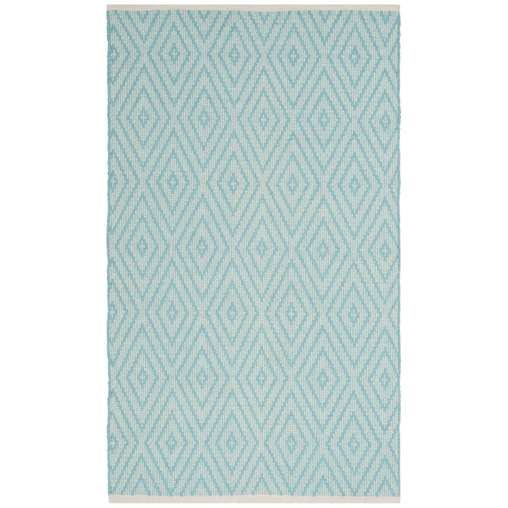 SAFAVIEH Montauk MTK811H Handwoven Turquoise / Ivory Rug Image 1