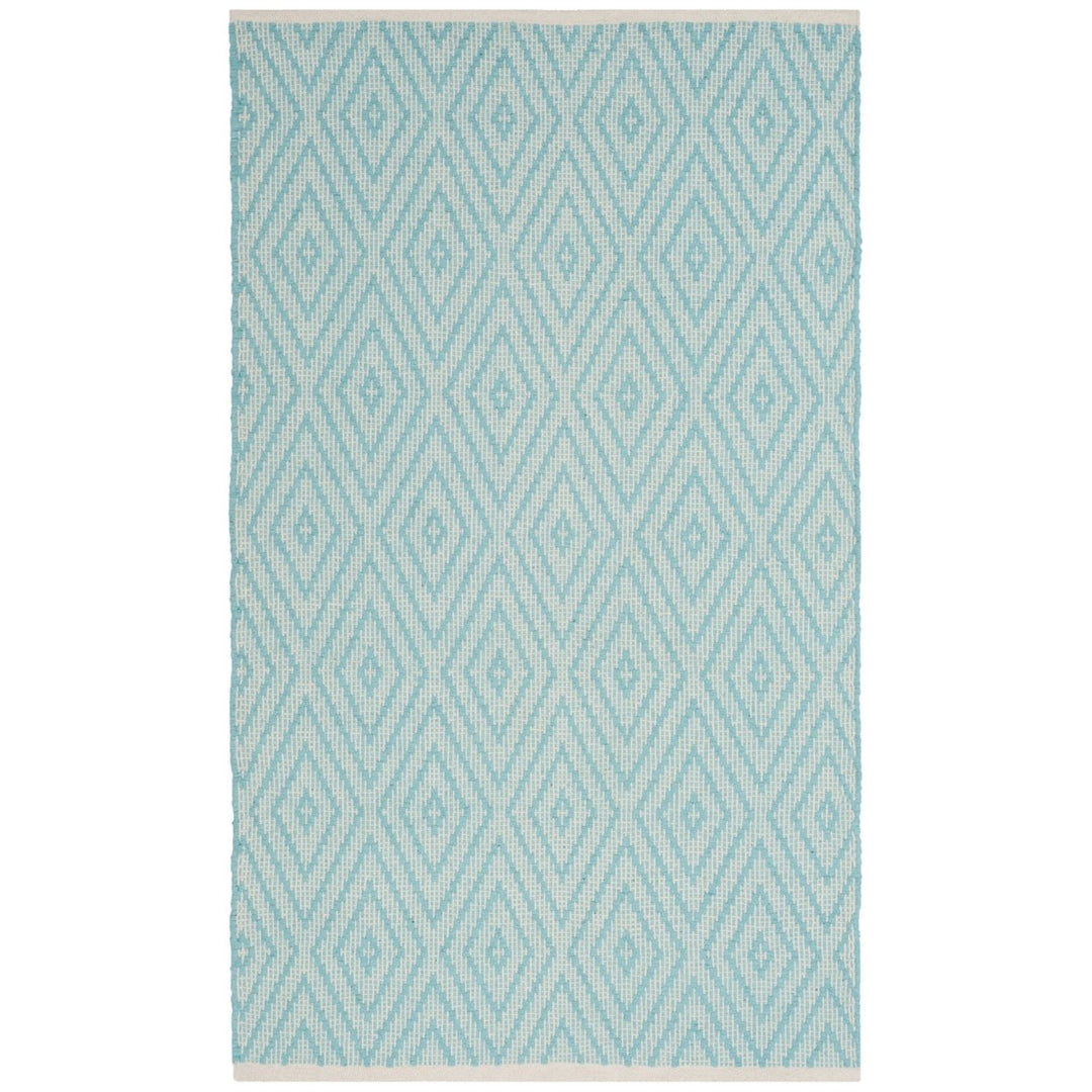 SAFAVIEH Montauk MTK811H Handwoven Turquoise / Ivory Rug Image 1