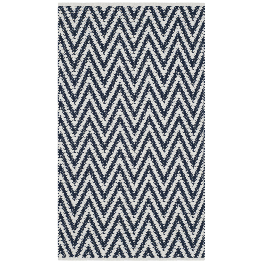 SAFAVIEH Montauk MTK812C Handwoven Navy / Ivory Rug Image 5