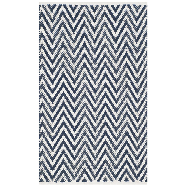 SAFAVIEH Montauk MTK812C Handwoven Navy / Ivory Rug Image 6