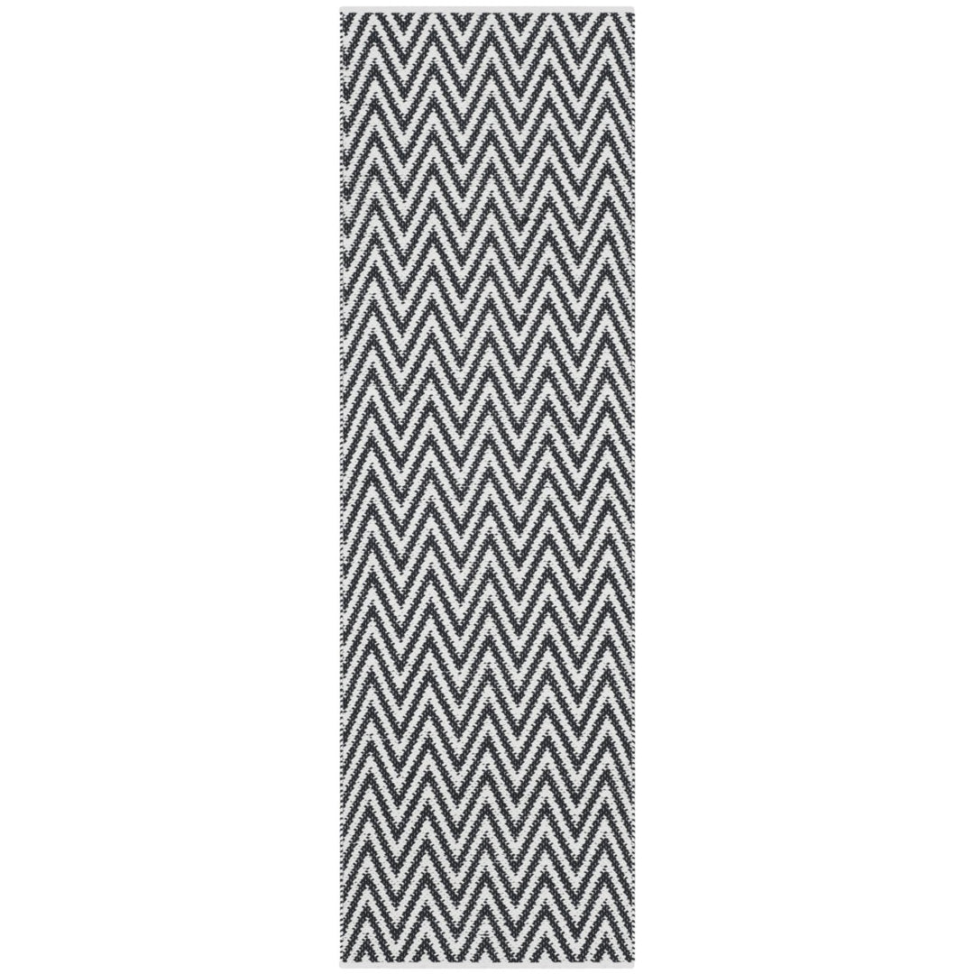 SAFAVIEH Montauk MTK812D Handwoven Black / Ivory Rug Image 1